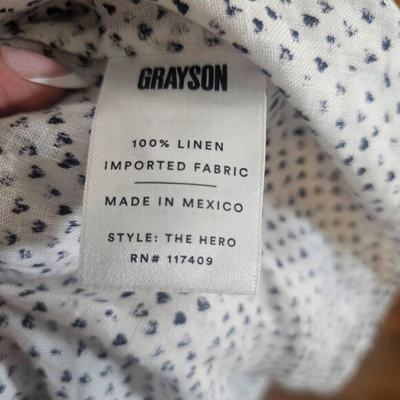 Grayson Linen Shirt Top Womens 4 Long Sleeve Button Up - Picture 9 of 9